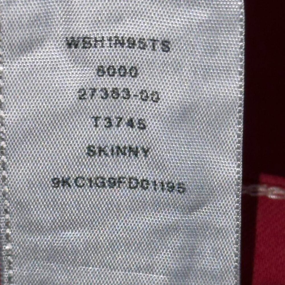 ๐True Religion Red Low Rise Skinny Jeans Size 27 Y2K Contrast Stitch - Picture 5 of 8